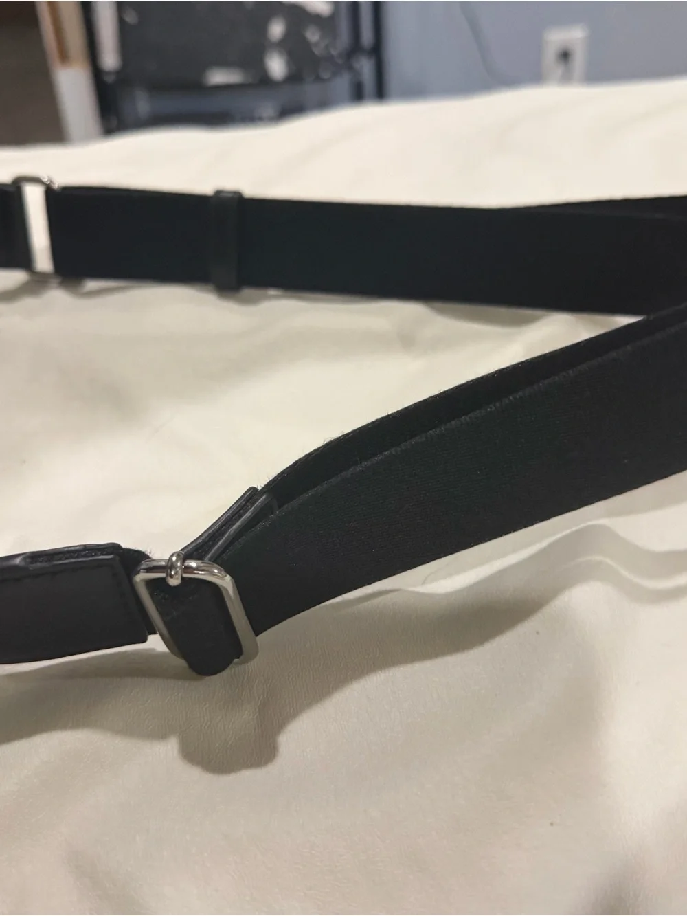 Michael Kors Black Leather Crossbody with Silver-Tone Lock